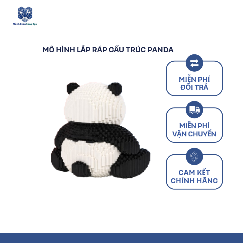 sản phẩm mô hình lắp ráp Mô Hình Lắp Ráp Gấu Trúc Panda 3D - - Ảnh 2