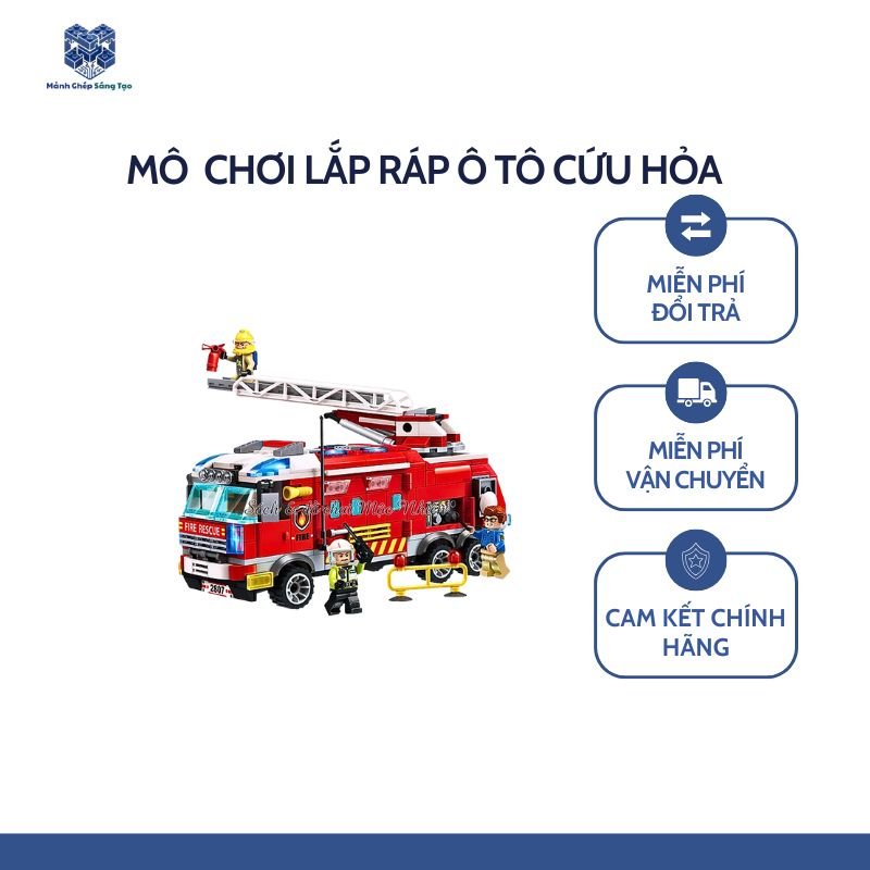 Sản phẩm Mô chơi lắp ráp Ô TÔ CỨU HỎA uy tín số 1 việt nam