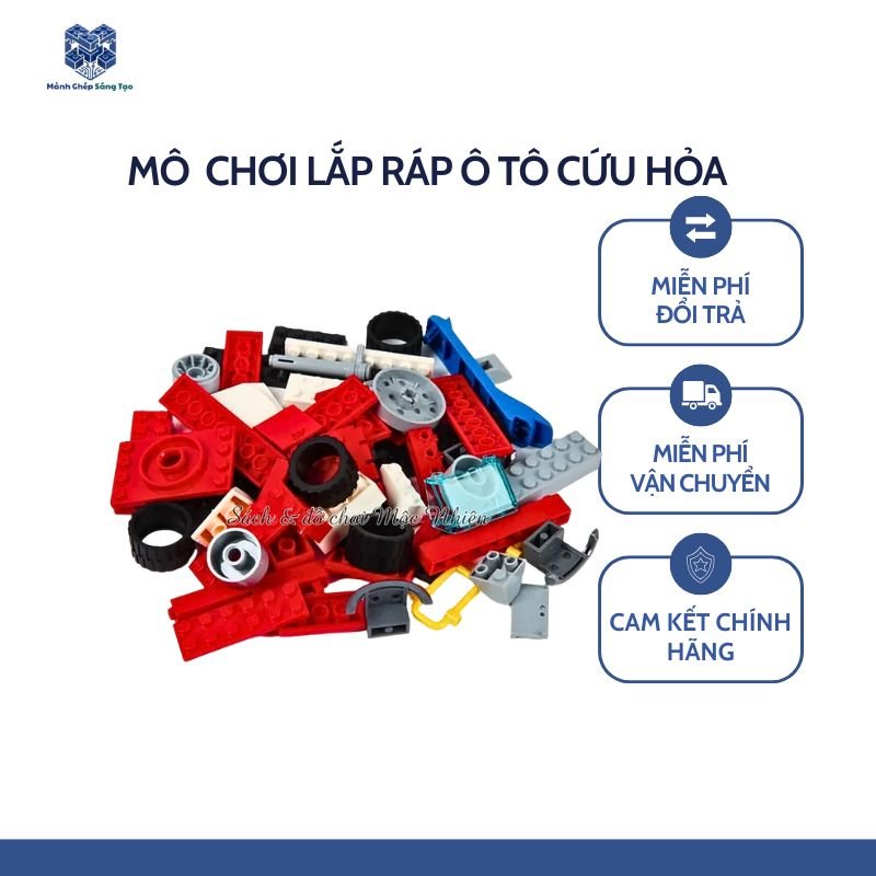 Sản phẩm Mô chơi lắp ráp Ô TÔ CỨU HỎA uy tín số 1 việt nam - Ảnh 4