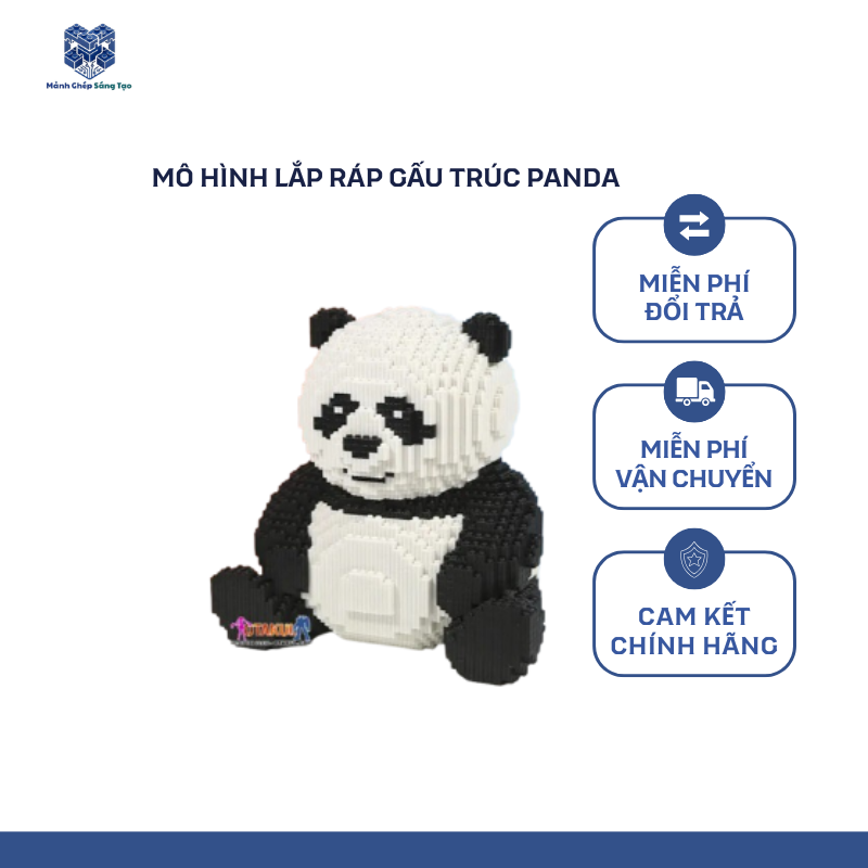sản phẩm mô hình lắp ráp Mô Hình Lắp Ráp Gấu Trúc Panda 3D -
