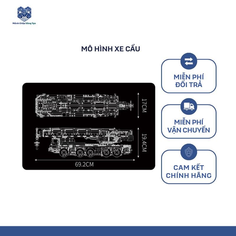 Mô Hình Lắp Ráp Xe Cẩu Kỹ Thuật Số Cao Cấp Cho Người Trẻ - Ảnh 2